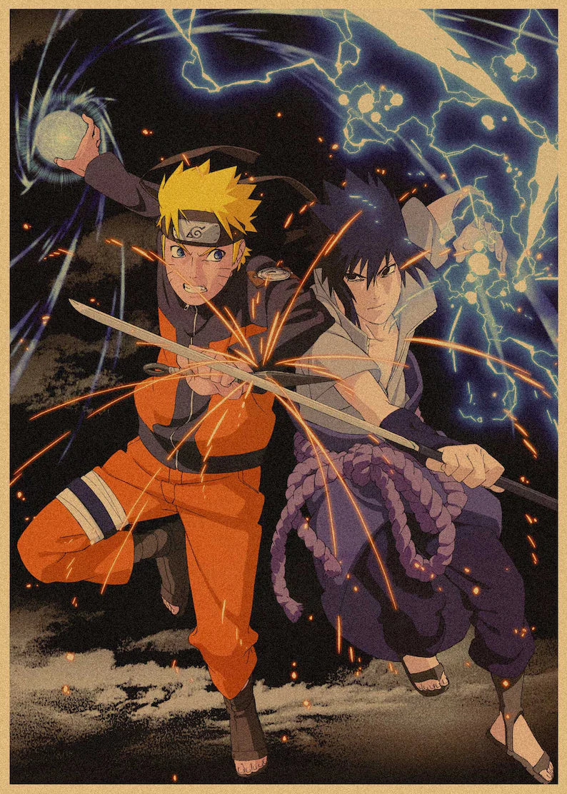 Naruto Retro Anime Kraft Paper Poster For Your Home Decor & Nostalgic Collector Lovers Gift