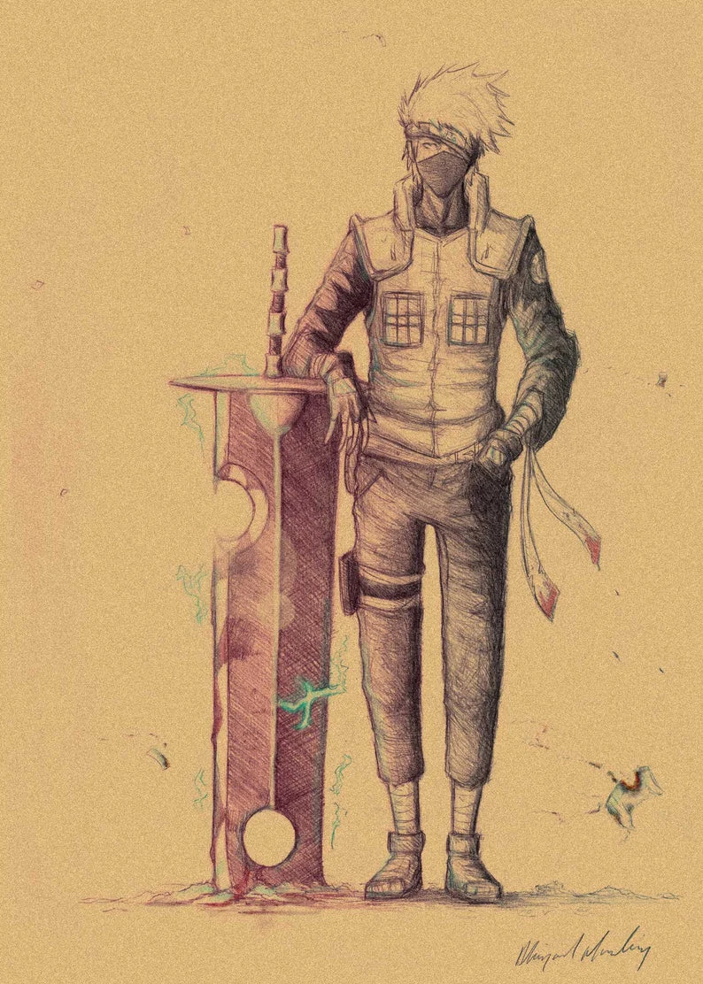 Naruto Retro Anime Kraft Paper Poster For Your Home Decor & Nostalgic Collector Lovers Gift