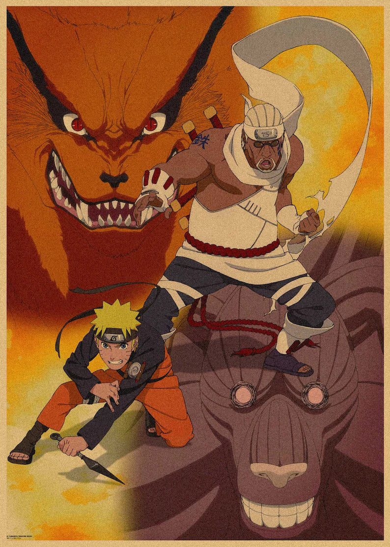 Naruto Retro Anime Kraft Paper Poster For Your Home Decor & Nostalgic Collector Lovers Gift