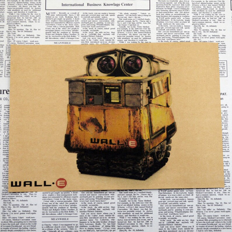 WALL-E Retro Kraft Paper Poster For Your Home Decor & Nostalgic Collector Lovers Gift