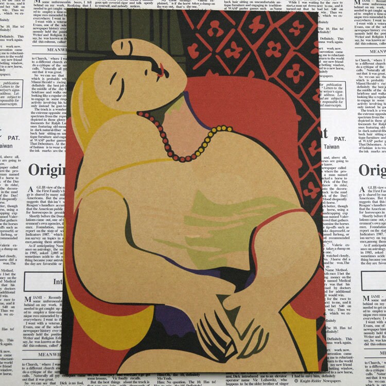 Retro Picasso Oil painting Kraft Paper Poster For Your Home Decor & Nostalgic Collector Lovers Gift
