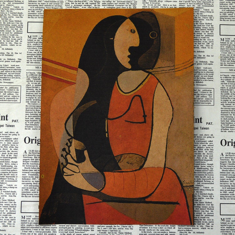 Retro Picasso Oil painting Kraft Paper Poster For Your Home Decor & Nostalgic Collector Lovers Gift