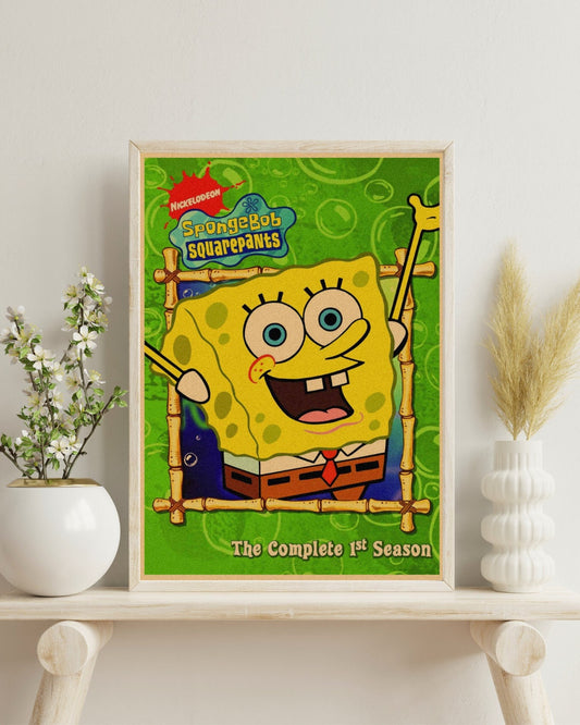 SpongeBob SquarePants Anime Kraft Paper Poster For Your Home Decor & Nostalgic Collector Lovers Gift