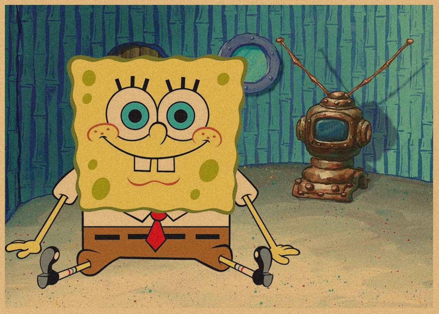 SpongeBob SquarePants Anime Kraft Paper Poster For Your Home Decor & Nostalgic Collector Lovers Gift