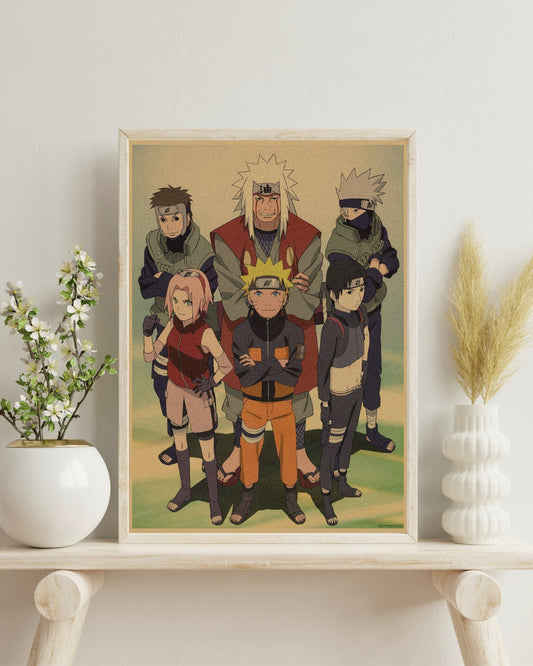 Naruto Retro Anime Kraft Paper Poster For Your Home Decor & Nostalgic Collector Lovers Gift