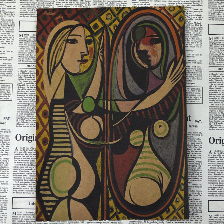 Retro Picasso Oil painting Kraft Paper Poster For Your Home Decor & Nostalgic Collector Lovers Gift