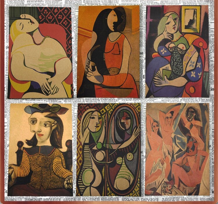 Retro Picasso Oil painting Kraft Paper Poster For Your Home Decor & Nostalgic Collector Lovers Gift