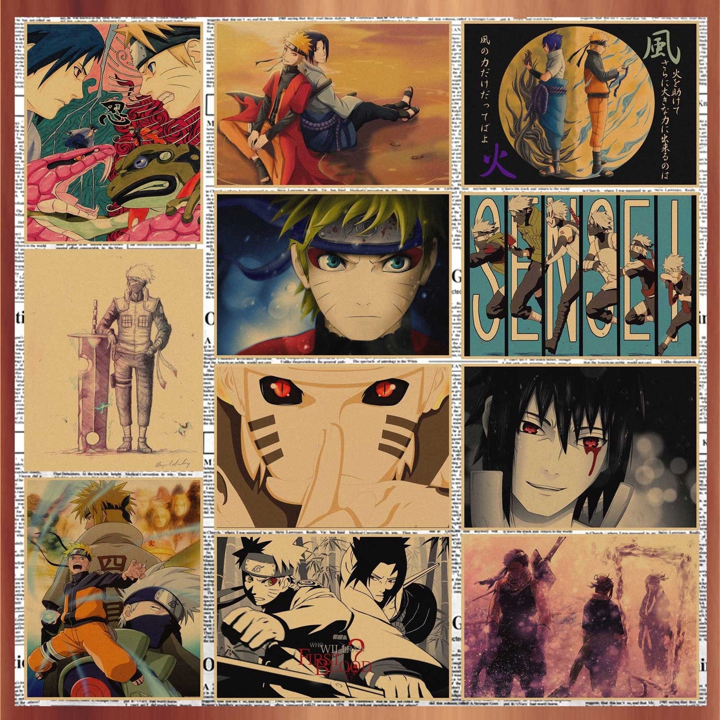 Naruto Retro Anime Kraft Paper Poster For Your Home Decor & Nostalgic Collector Lovers Gift