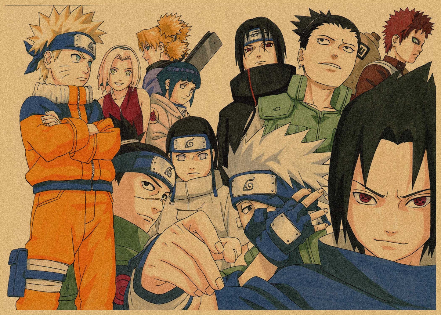 Naruto Retro Anime Kraft Paper Poster For Your Home Decor & Nostalgic Collector Lovers Gift