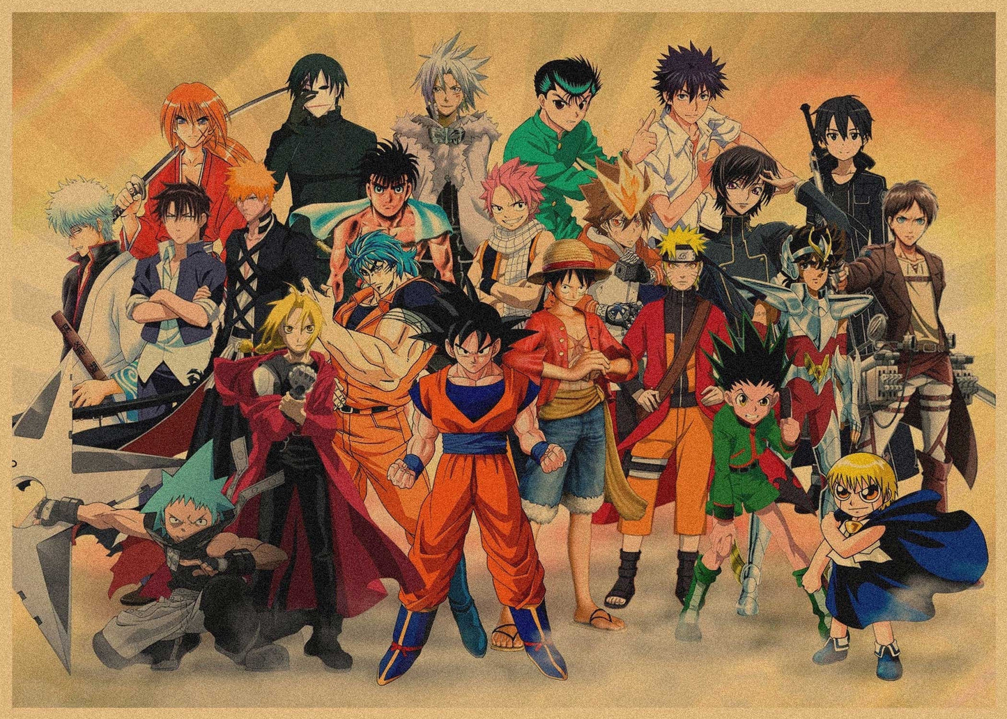 Retro Anime Kraft Paper Poster For Your Home Decor & Nostalgic Collector Lovers Gift