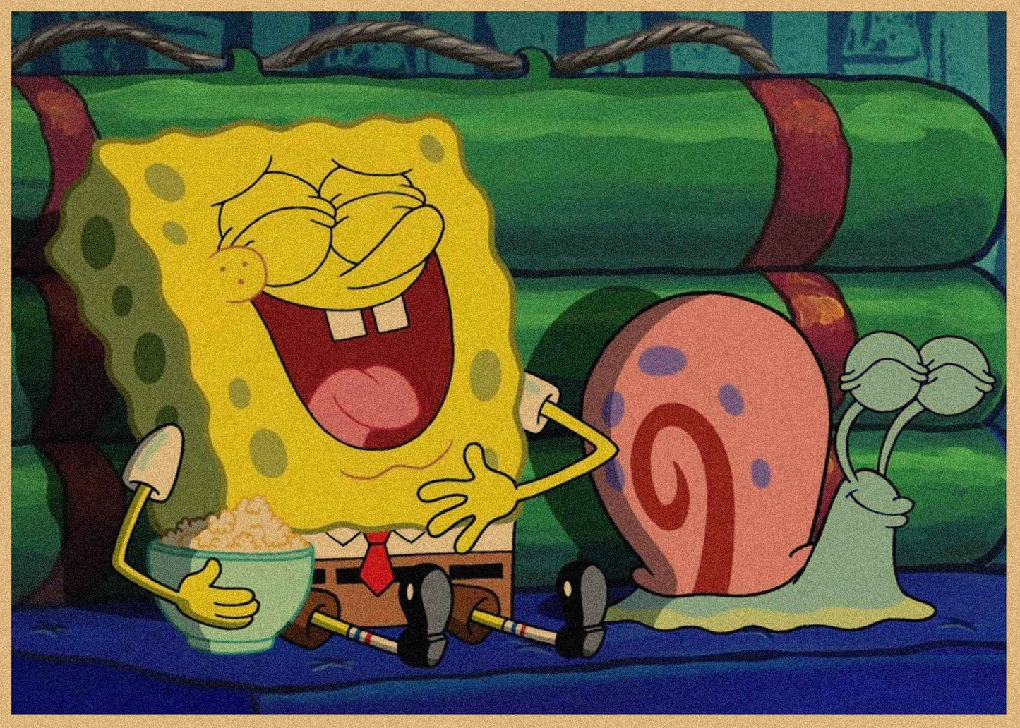 SpongeBob SquarePants Anime Kraft Paper Poster For Your Home Decor & Nostalgic Collector Lovers Gift