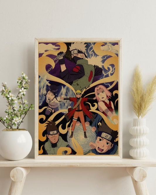 Naruto Retro Anime Kraft Paper Poster For Your Home Decor & Nostalgic Collector Lovers Gift