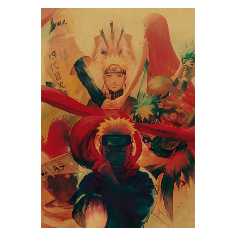 Retro Anime Kraft Paper Poster For Your Home Decor & Nostalgic Collector Lovers Gift