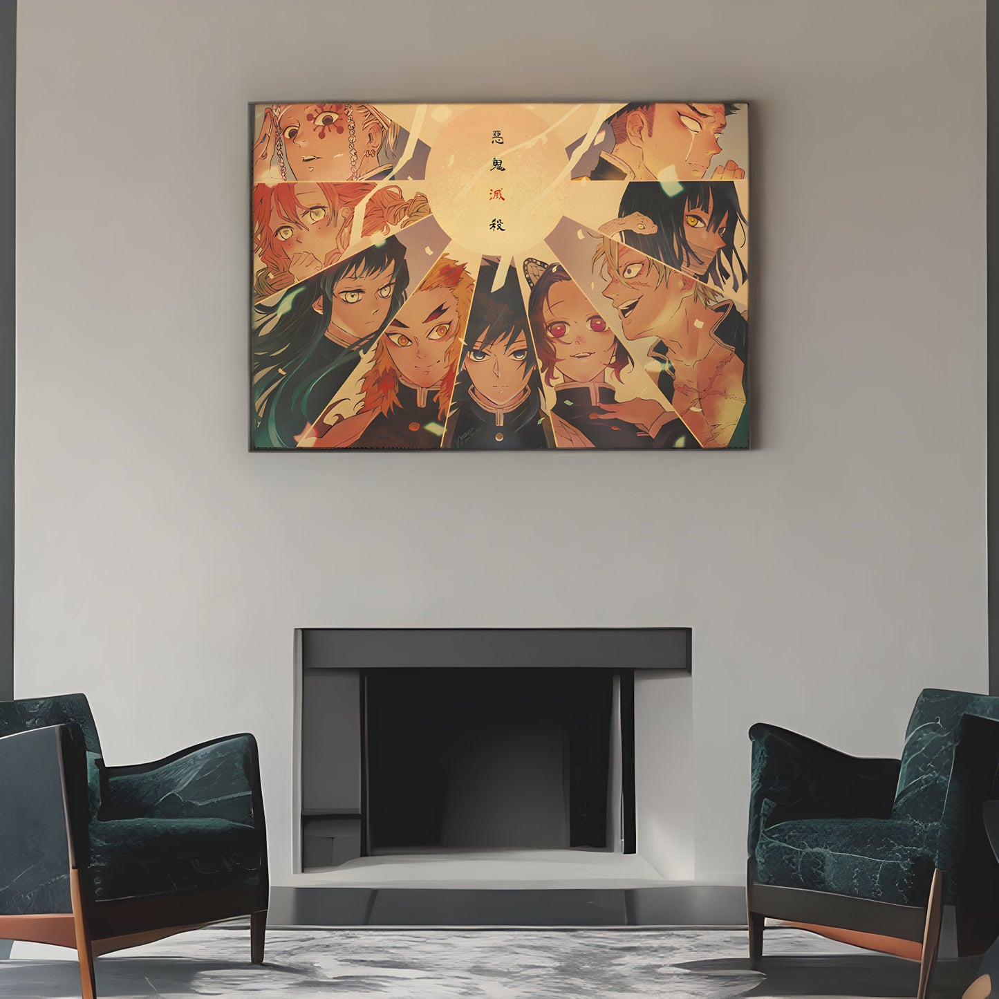 Demon Slayer Retro Anime Kraft Paper Poster For Your Home Decor