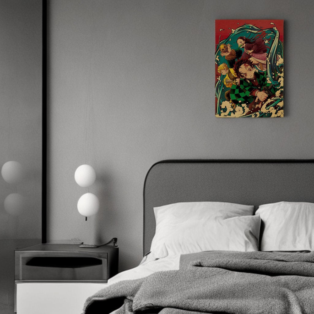 Demon Slayer Retro Anime Kraft Paper Poster For Your Home Decor & Nostalgic Collector Lovers Gift