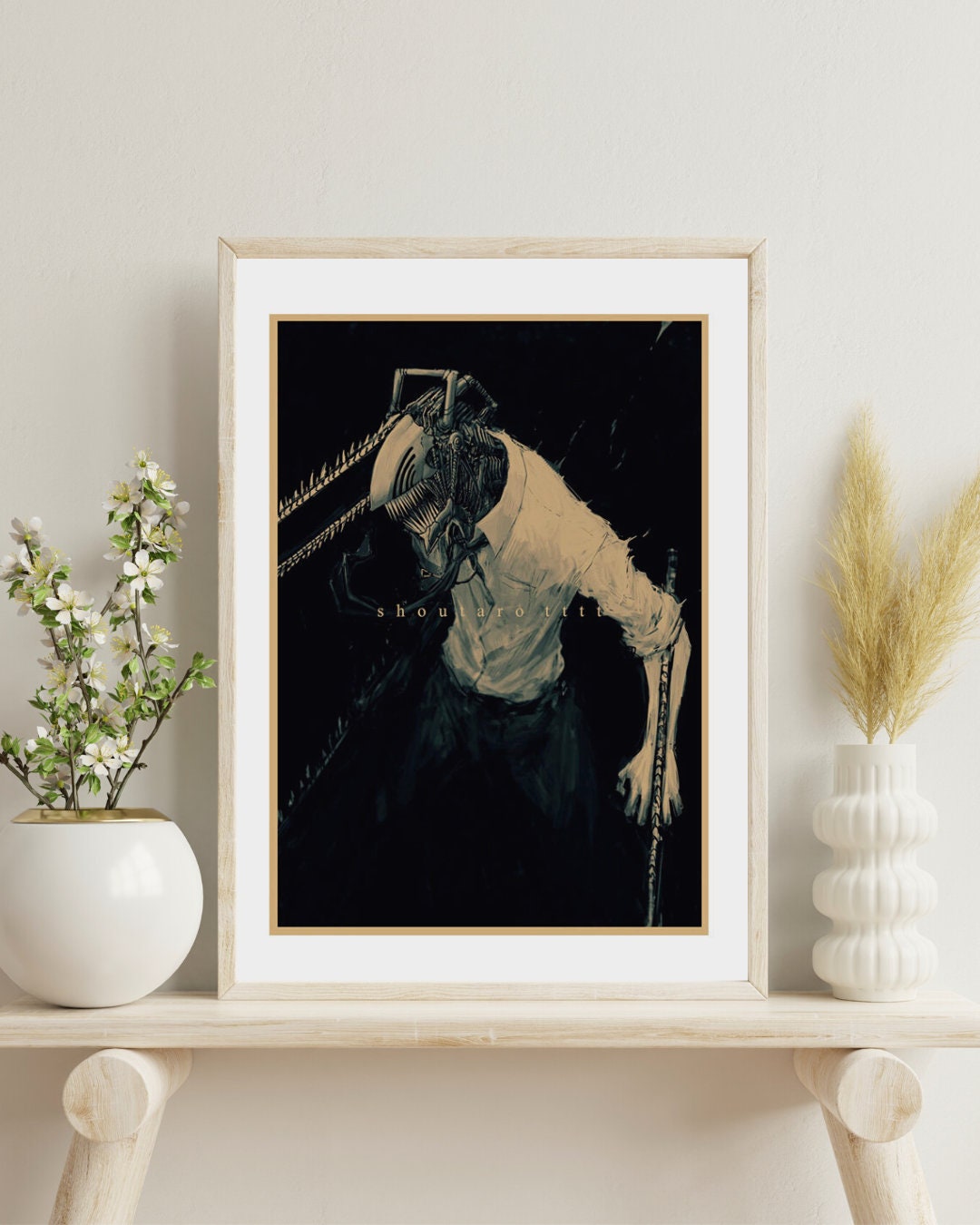 Chainsaw Man Retro Anime Kraft Paper Poster For Your Home Decor & Nostalgic Collector Lovers Gift