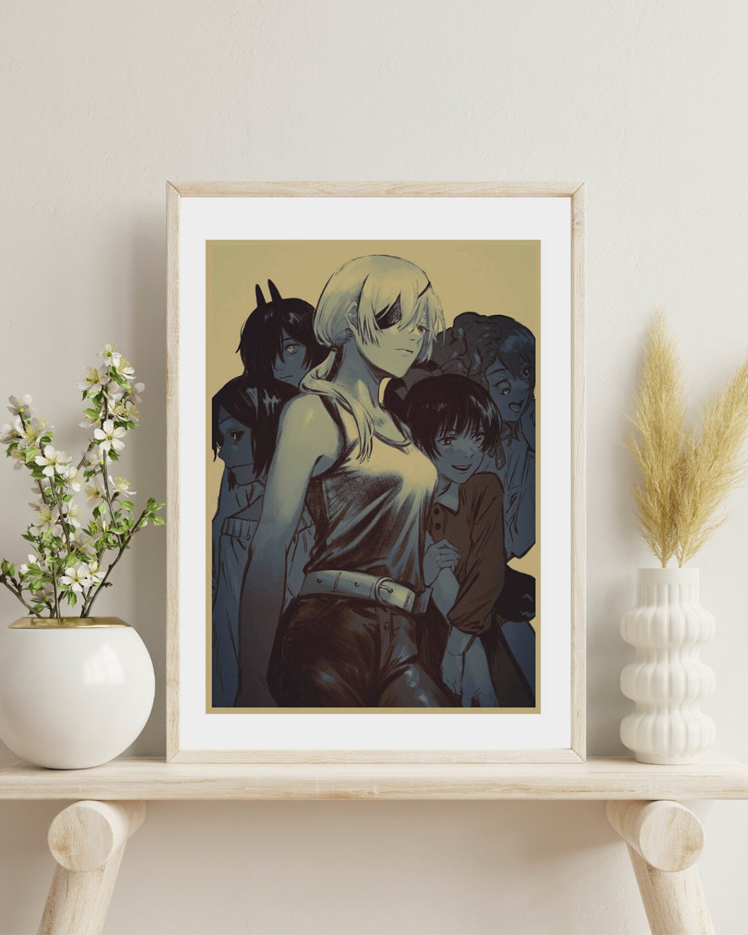 Chainsaw Man Retro Anime Kraft Paper Poster For Your Home Decor & Nostalgic Collector Lovers Gift