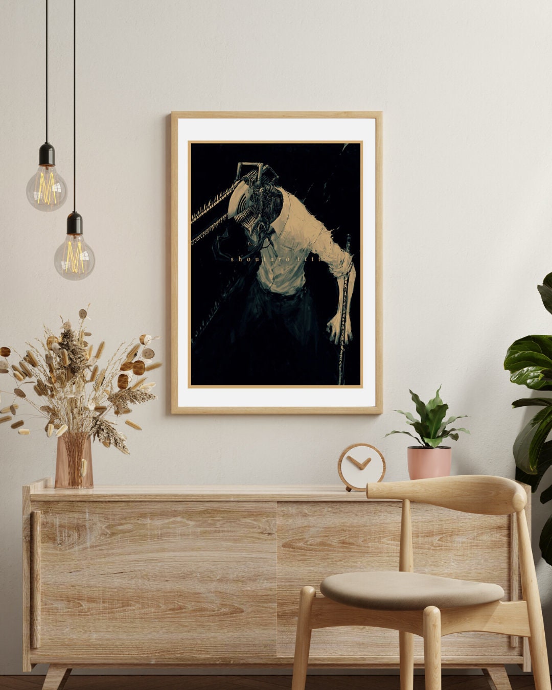 Chainsaw Man Retro Anime Kraft Paper Poster For Your Home Decor & Nostalgic Collector Lovers Gift