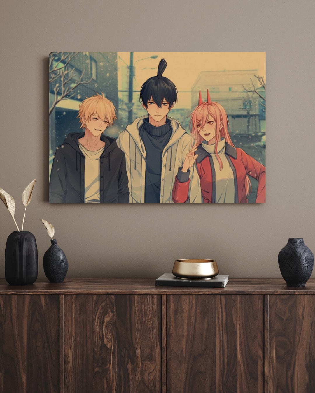 Chainsaw Man Retro Anime Kraft Paper Poster For Your Home Decor & Nostalgic Collector Lovers Gift