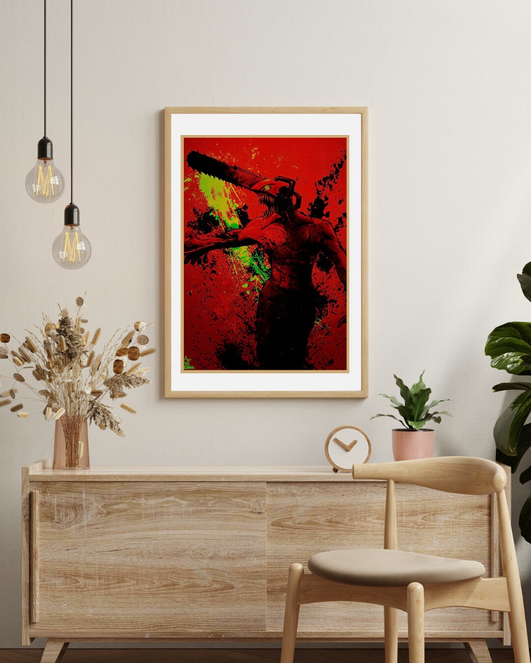 Chainsaw Man Anime Kraft Paper Poster For Your Home Decor & Nostalgic Collector Lovers Gift