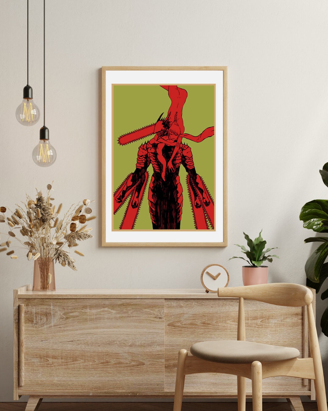 Chainsaw Man Retro Anime Kraft Paper Poster For Your Home Decor & Nostalgic Collector Lovers Gift