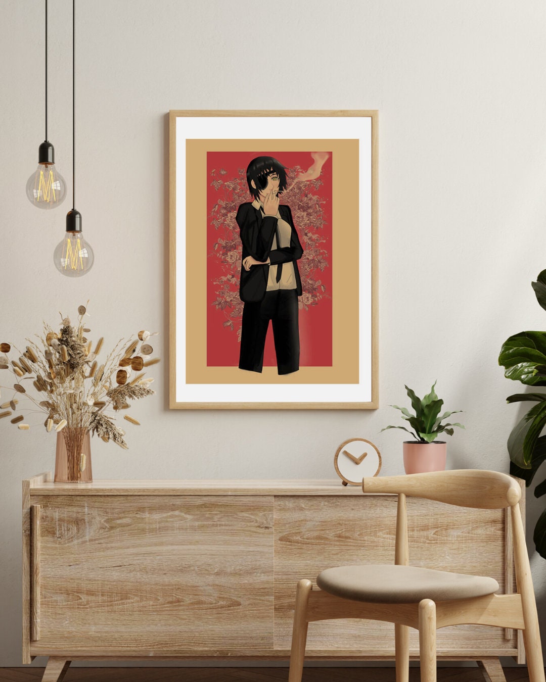 Chainsaw Man Retro Anime Kraft Paper Poster For Your Home Decor & Nostalgic Collector Lovers Gift