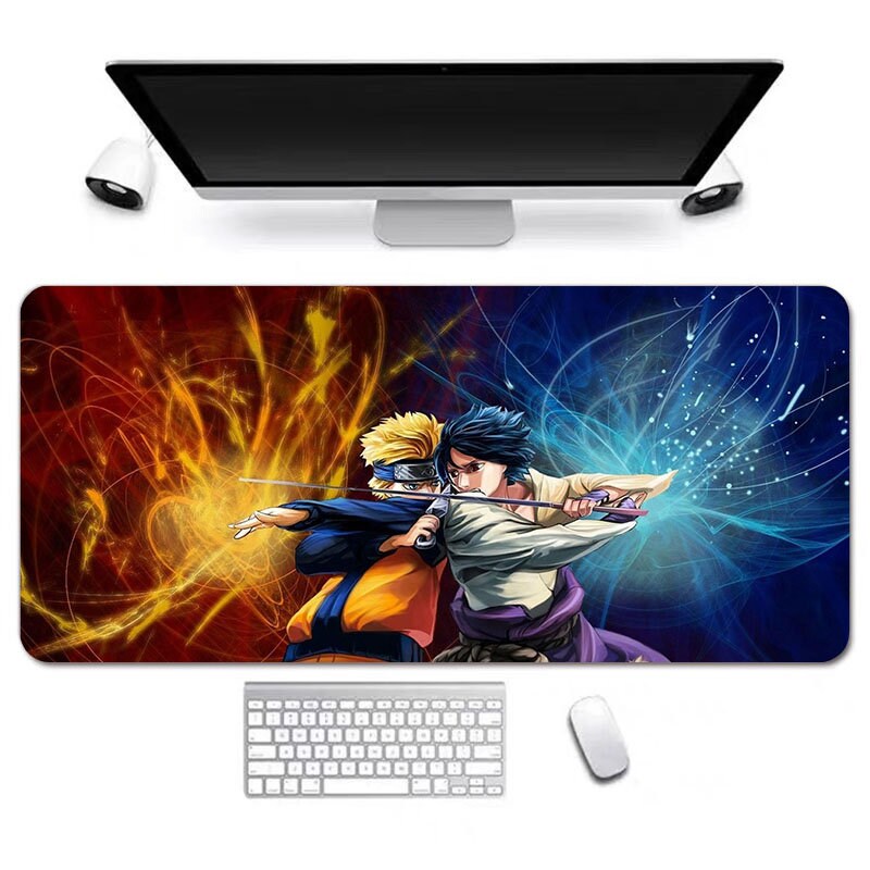 Retro Anime Desk Mat, Long Desk Mats, Aesthetic Gaming Mousepad, Christmas Birthday Gift Idea, Anime Game Mats, Gaming Mousepad