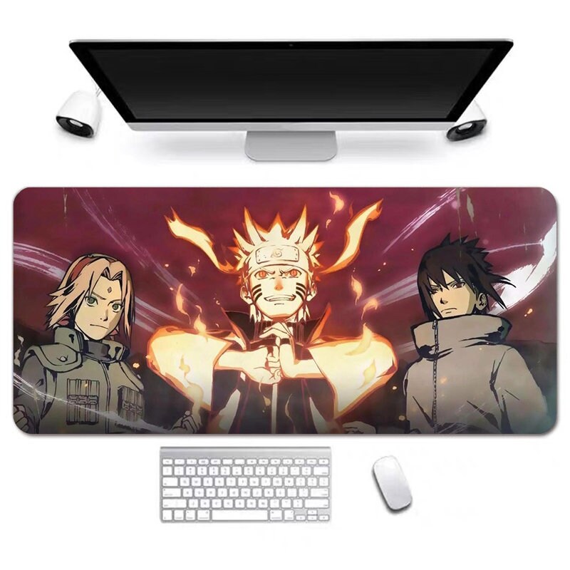 Retro Anime Desk Mat, Long Desk Mats, Aesthetic Gaming Mousepad, Christmas Birthday Gift Idea, Anime Game Mats, Gaming Mousepad