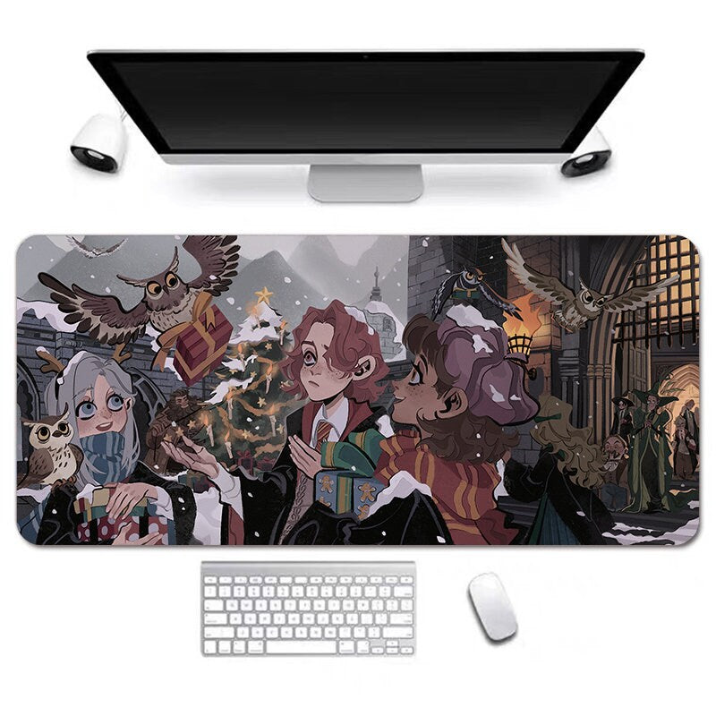 Magic School Anime Desk Mat, Long Desk Mats, Aesthetic Gaming Mousepad, Christmas Birthday Gift Idea, Anime Game Mats, Gaming Mousepad