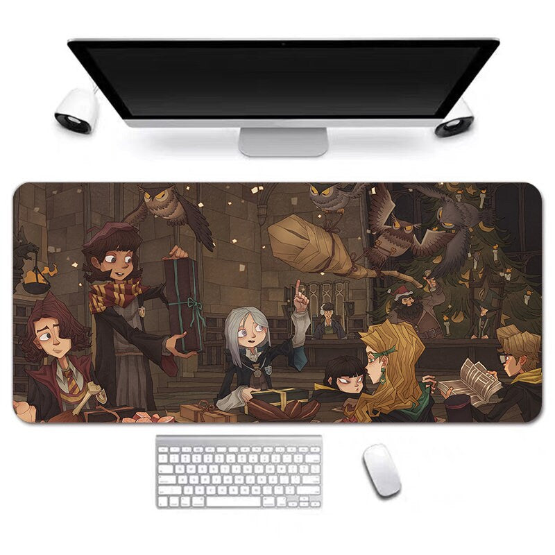 Magic School Anime Desk Mat, Long Desk Mats, Aesthetic Gaming Mousepad, Christmas Birthday Gift Idea, Anime Game Mats, Gaming Mousepad