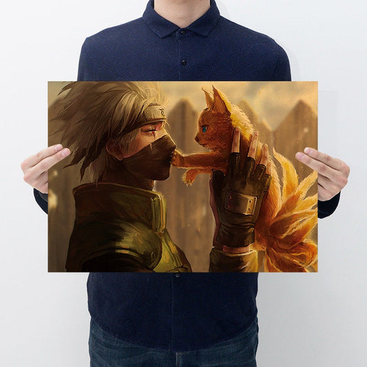 Naruto Retro Anime Kraft Paper Poster For Your Home Decor & Nostalgic Collector Lovers Gift