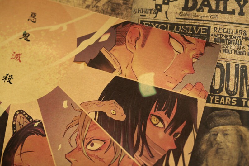 Retro Anime Kraft Paper Poster For Your Home Decor & Nostalgic Collector Lovers Gift