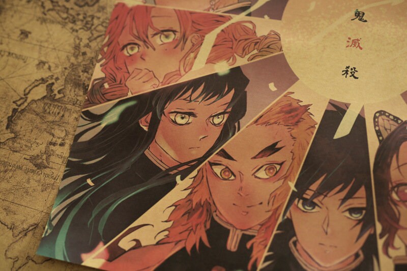 Retro Anime Kraft Paper Poster For Your Home Decor & Nostalgic Collector Lovers Gift
