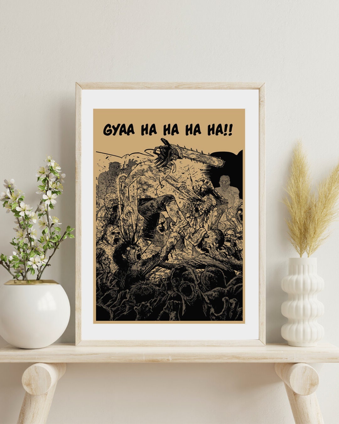 Chainsaw Man Retro Anime Kraft Paper Poster For Your Home Decor & Nostalgic Collector Lovers Gift