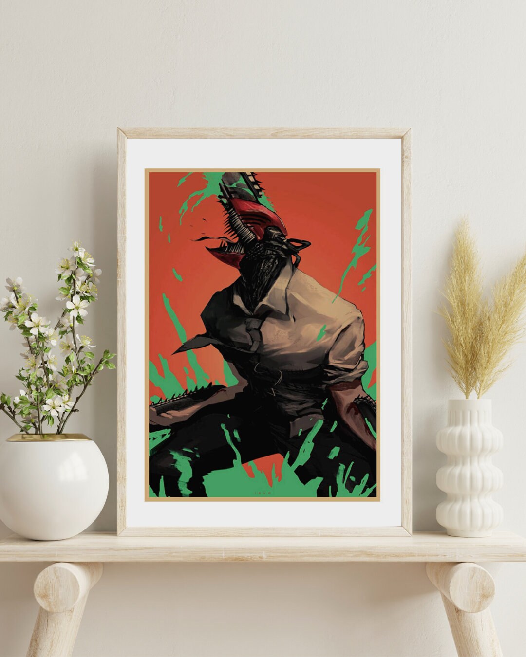 Chainsaw Man Retro Anime Kraft Paper Poster For Your Home Decor & Nostalgic Collector Lovers Gift Chainsaw Man