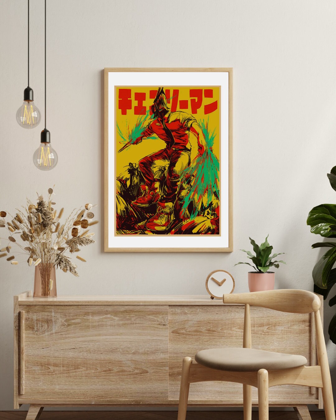 Chainsaw Man Anime Kraft Paper Poster For Your Home Decor & Nostalgic Collector Lovers Gift