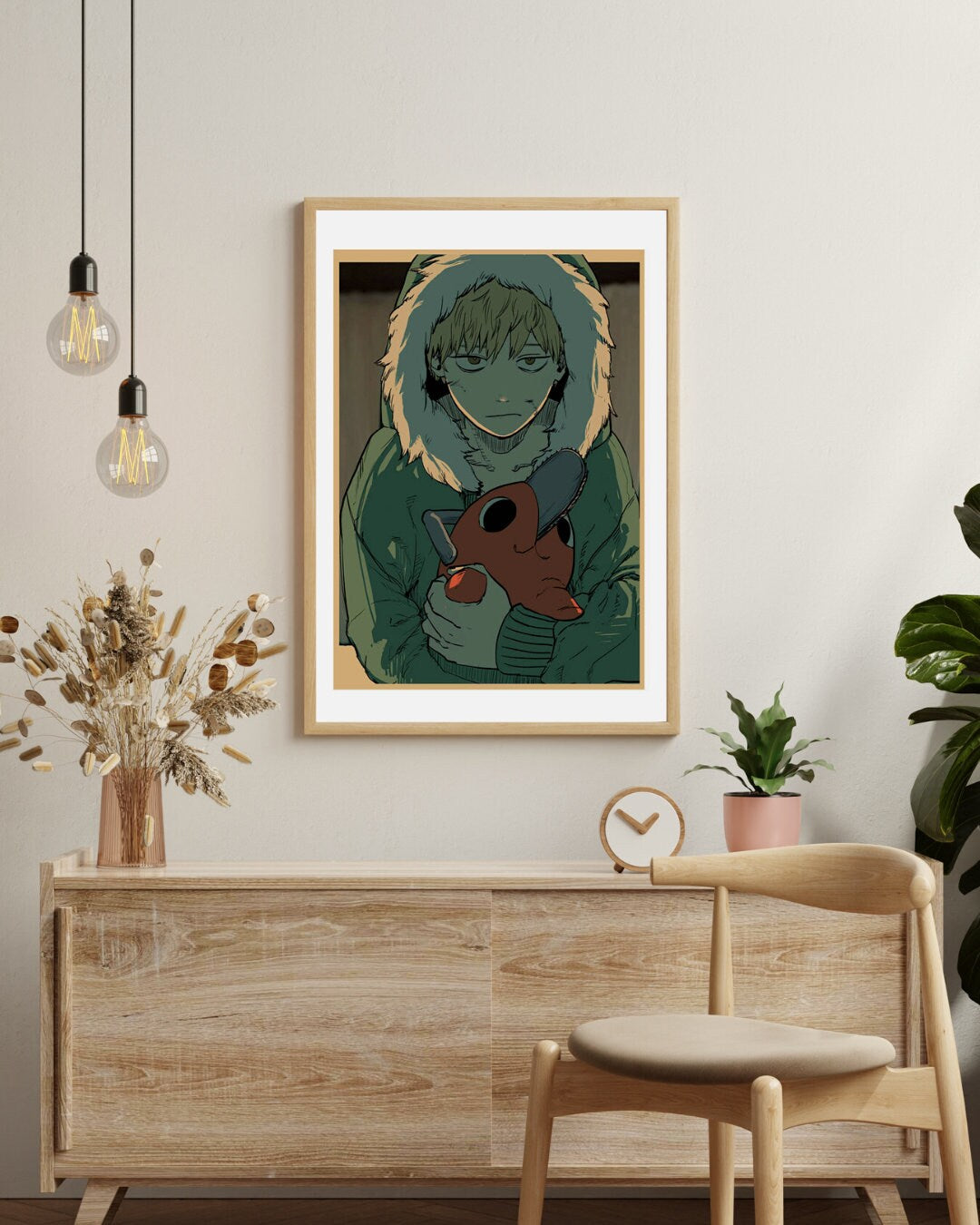 Chainsaw Man Retro Anime Kraft Paper Poster For Your Home Decor & Nostalgic Collector Lovers Gift
