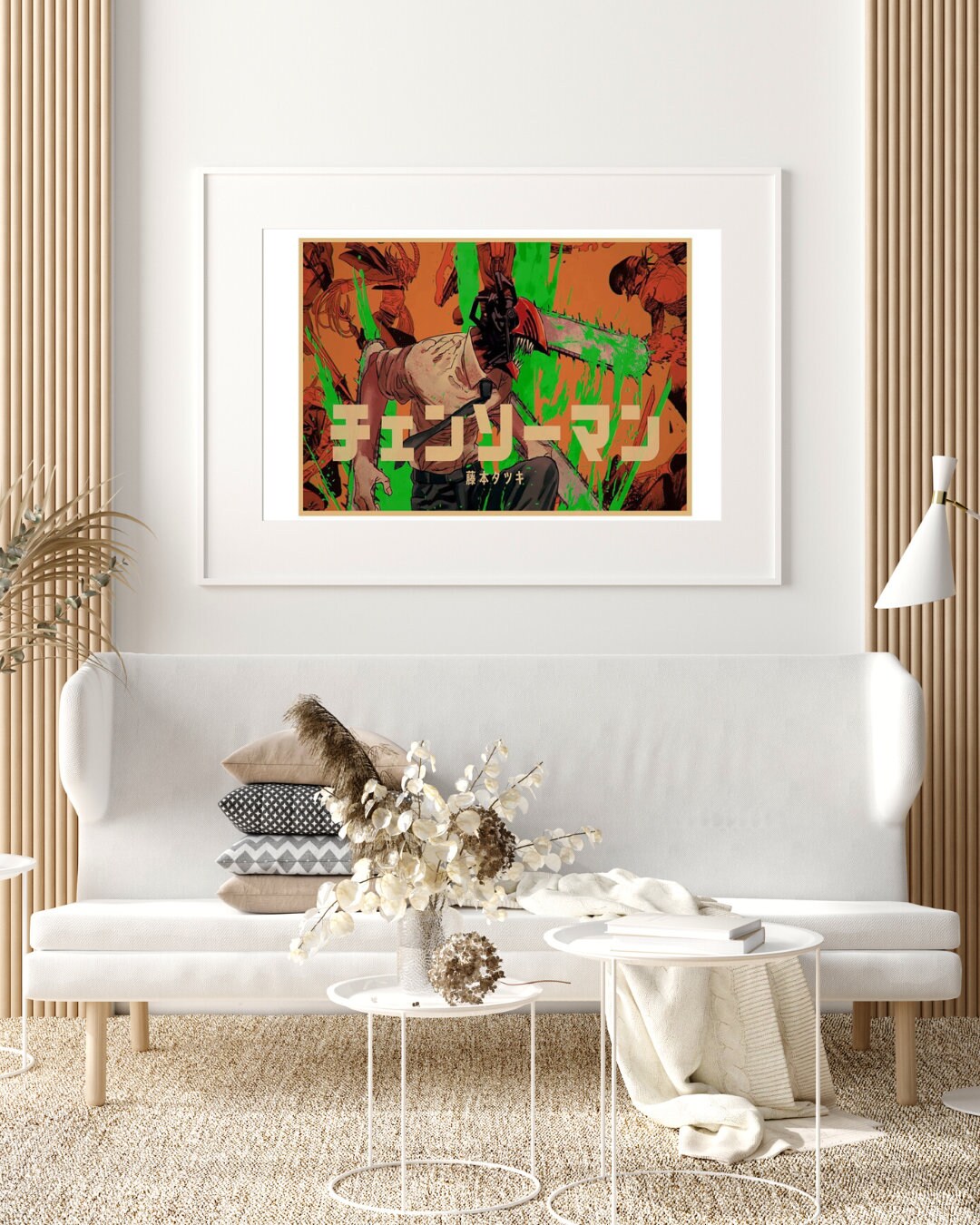 Chainsaw Man Retro Anime Kraft Paper Poster For Your Home Decor & Nostalgic Collector Lovers Gift