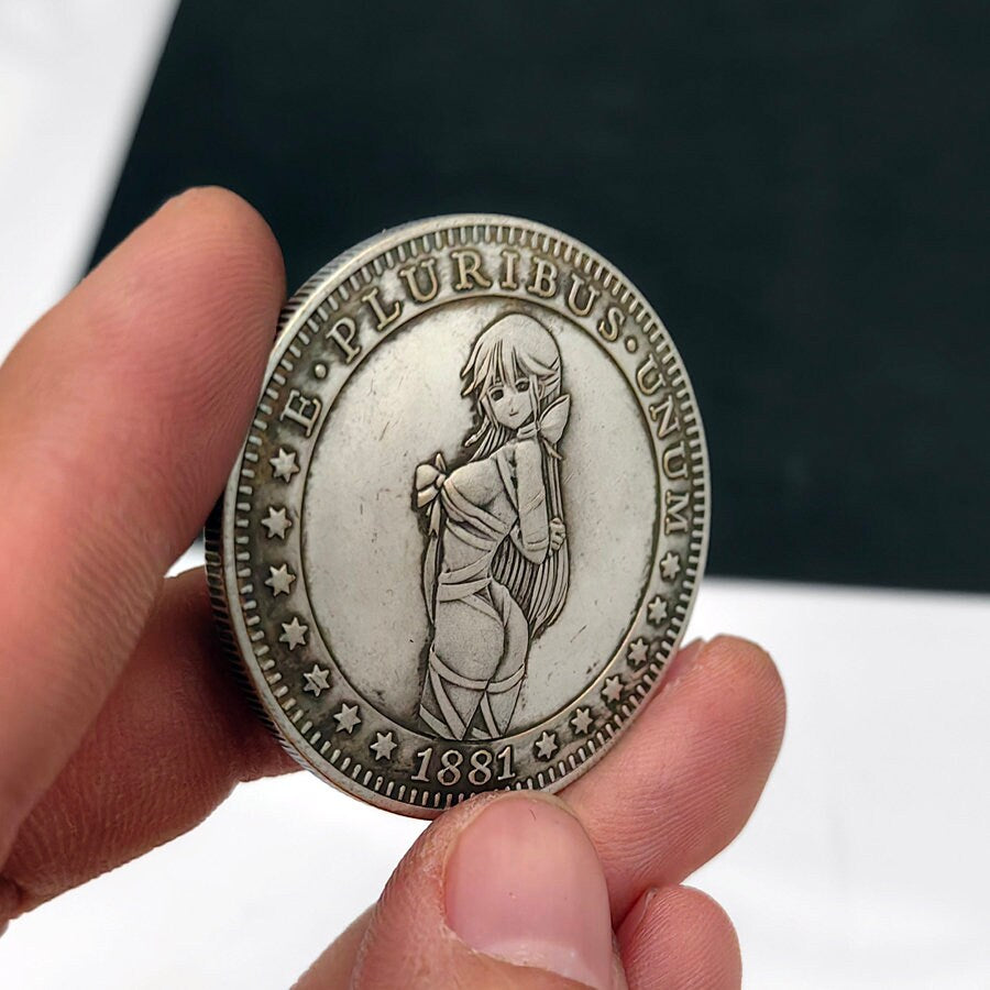 Tie Girl Coin For Collectors Lovers, Every Day Carry Decision Coin Or Challenge Coin