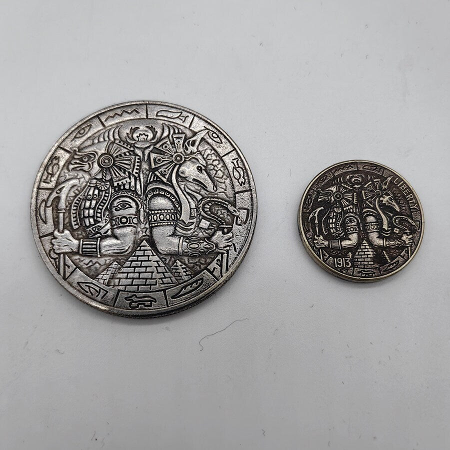 Horus Pyramids Coin For Collectors Lovers, Every Day Carry Decision Coin Or Challenge Coin