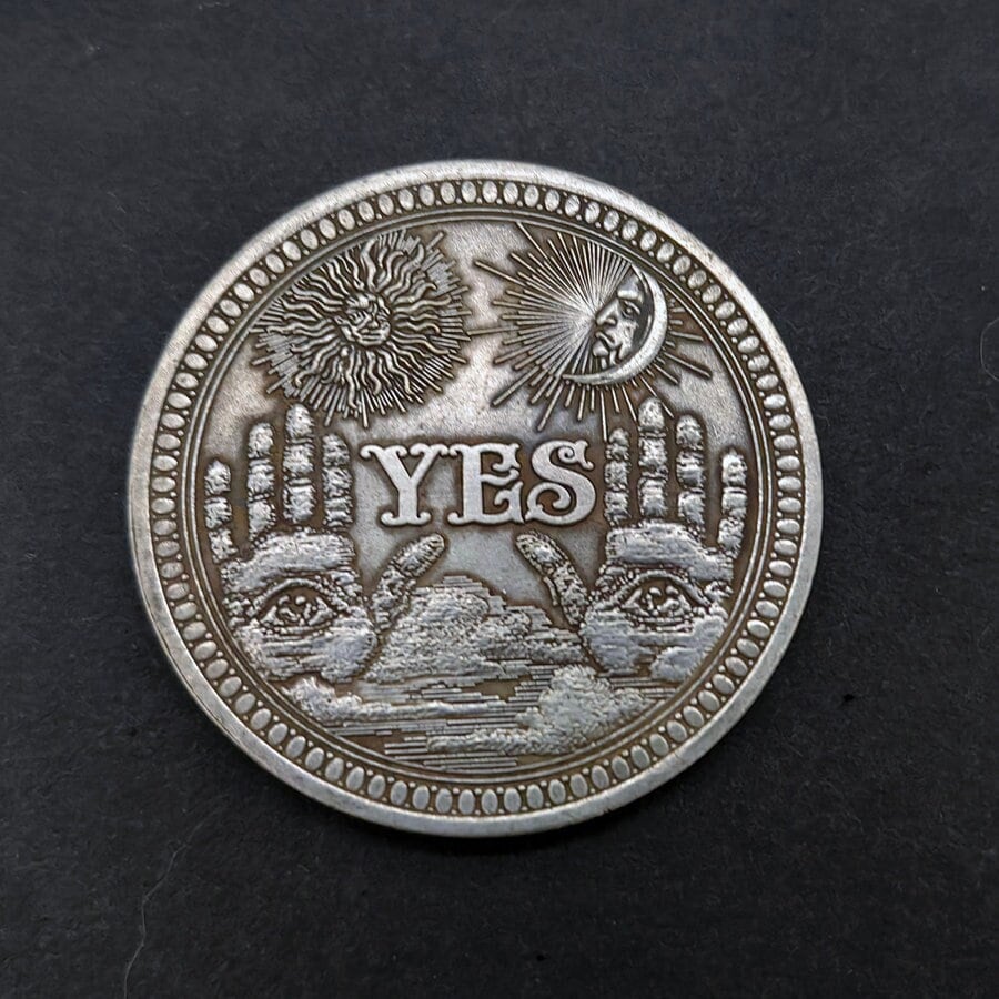 Yes Or No Coin For Collectors Lovers, Every Day Carry Decision Coin Or Challenge Coin