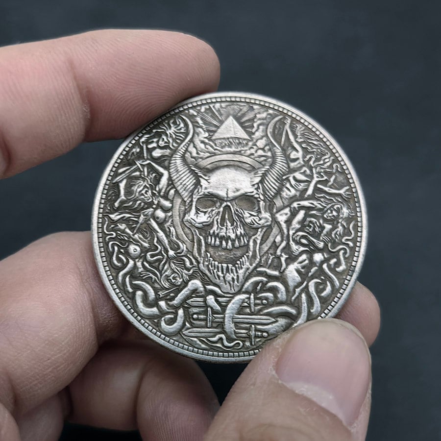 Demon Coin For Collectors Lovers, Every Day Carry Decision Coin Or Challenge Coin