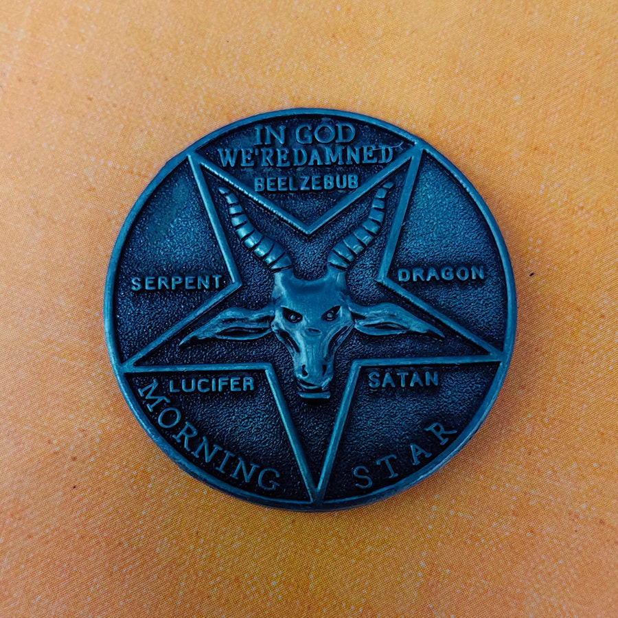 Demon Sheeps Head Coin For Collectors Lovers, Every Day Carry Decision Coin Or Challenge Coin