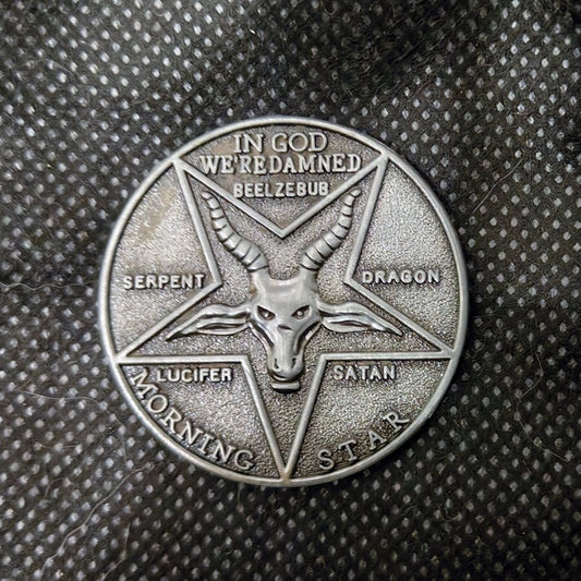 Demon Sheeps Head Coin For Collectors Lovers, Every Day Carry Decision Coin Or Challenge Coin