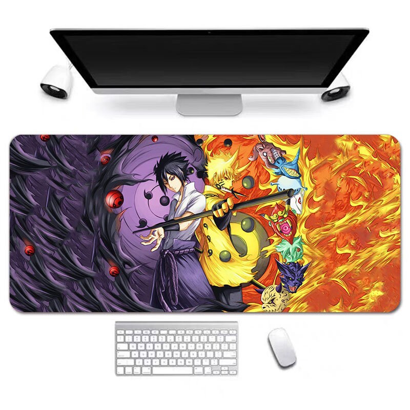 Retro Anime Desk Mat, Long Desk Mats, Aesthetic Gaming Mousepad, Christmas Birthday Gift Idea, Anime Game Mats, Gaming Mousepad