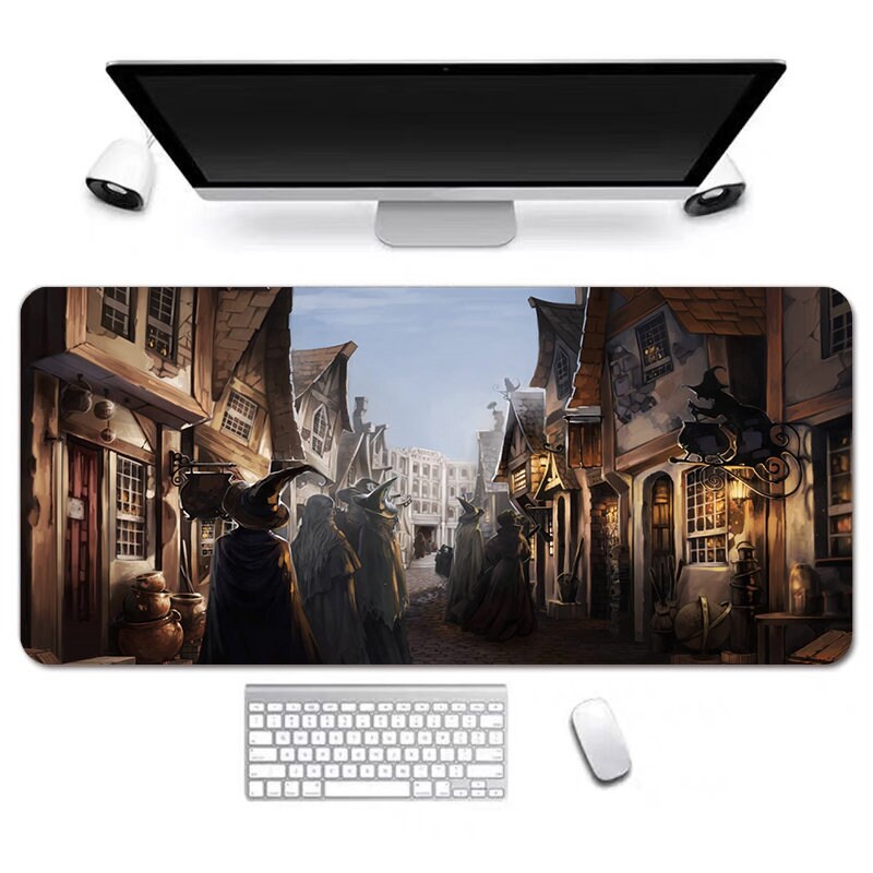 Magic School Anime Desk Mat, Long Desk Mats, Aesthetic Gaming Mousepad, Christmas Birthday Gift Idea, Anime Game Mats, Gaming Mousepad