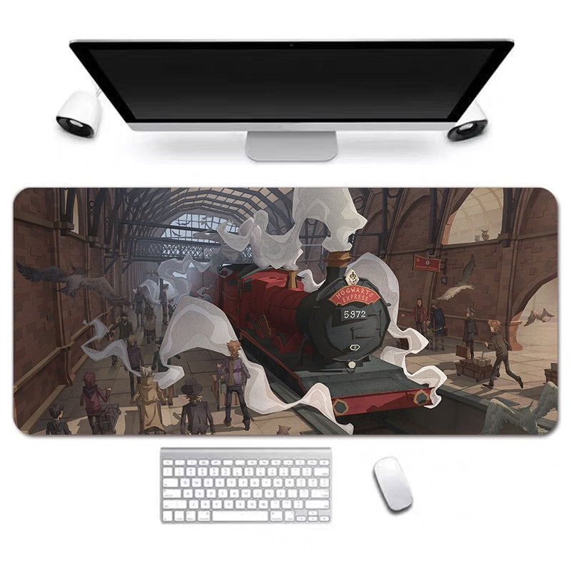 Magic School Anime Desk Mat, Long Desk Mats, Aesthetic Gaming Mousepad, Christmas Birthday Gift Idea, Anime Game Mats, Gaming Mousepad