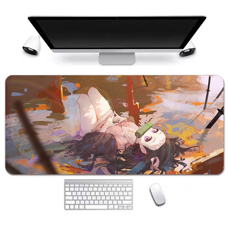 Anime Desk Mat, Long Desk Mats, Aesthetic Gaming Mousepad, Christmas Birthday Gift Idea, Anime Game Mats, Gaming Mousepad