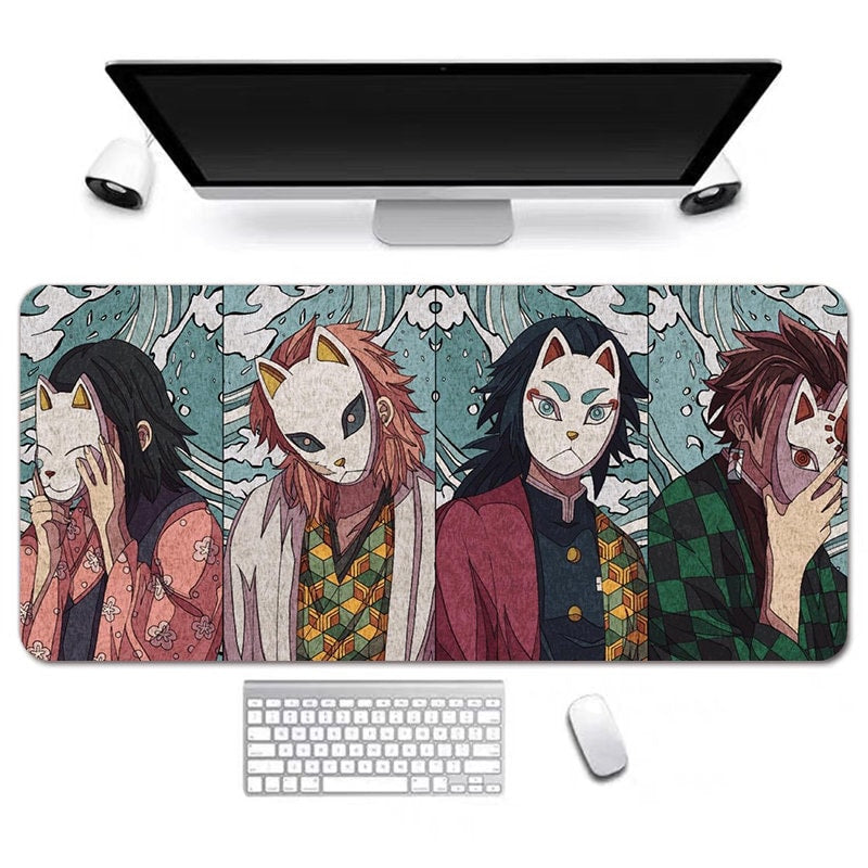Anime Desk Mat, Long Desk Mats, Aesthetic Gaming Mousepad, Christmas Birthday Gift Idea, Anime Game Mats, Gaming Mousepad
