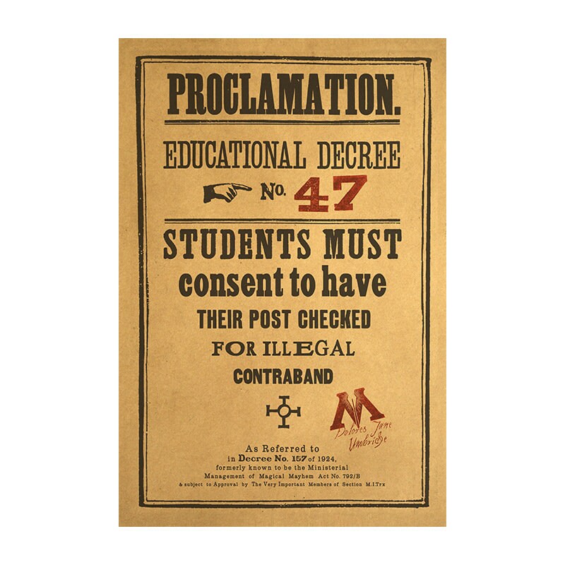 Educational Decree Kraft Paper Poster For Your Home Decor & Nostalgic Collector Lovers Gift